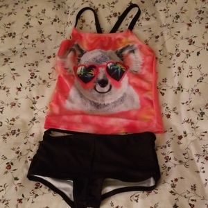 Little girls tankini bathing suit worn once!